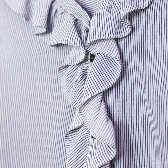 Sundance Blue and White Striped Blouse - Picture 4 of 9